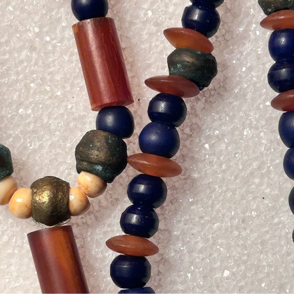 Vintage Ralph Lauren Multicolor Beaded Necklace w/Tassle - Picture 4 of 7